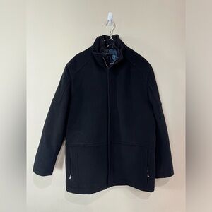 Andrew Marc Men’s Black Wool/Cashmere Peacoat